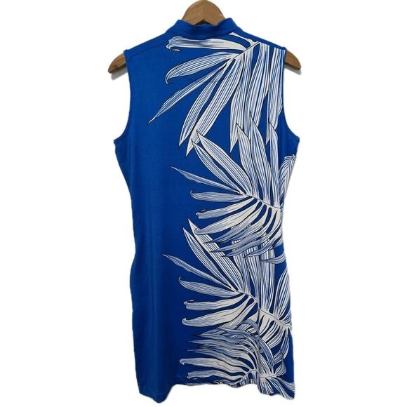 Tail Size Medium Activewear Tropical Blue White Sleeveless Tennis Golf Dress - Picture 6 of 7